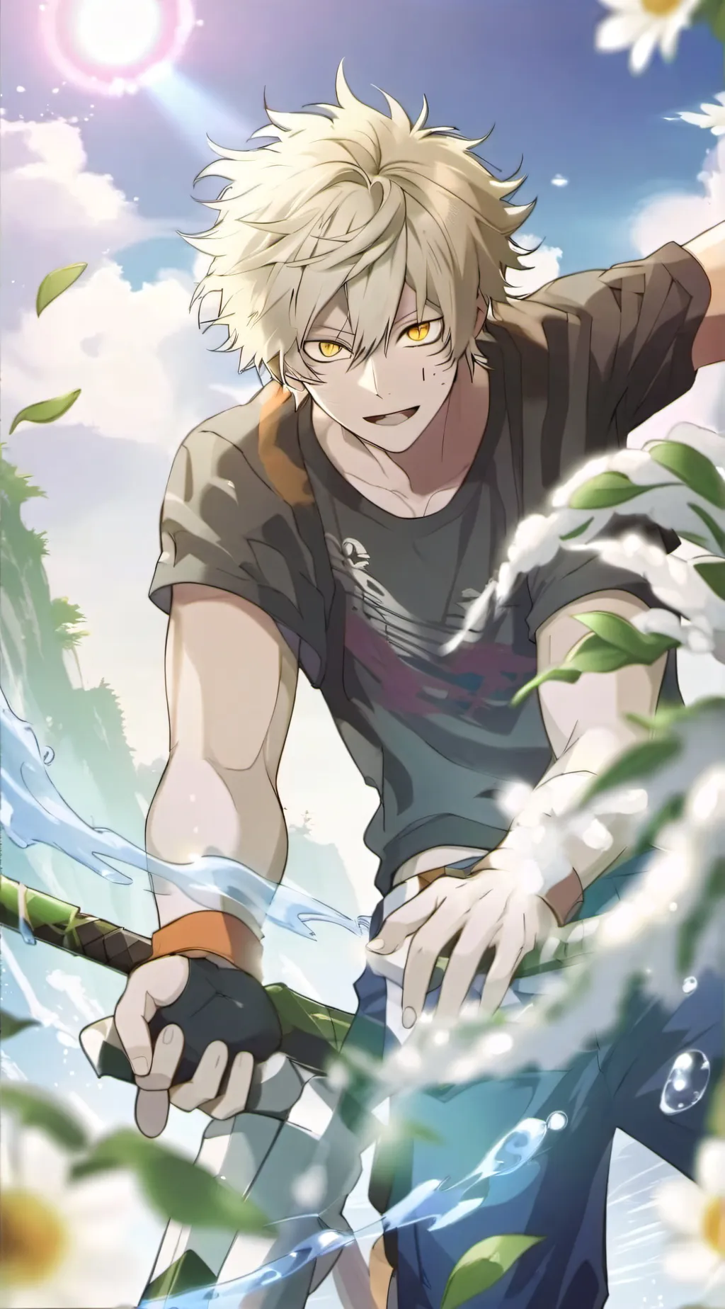 ai character: Bakugo  background