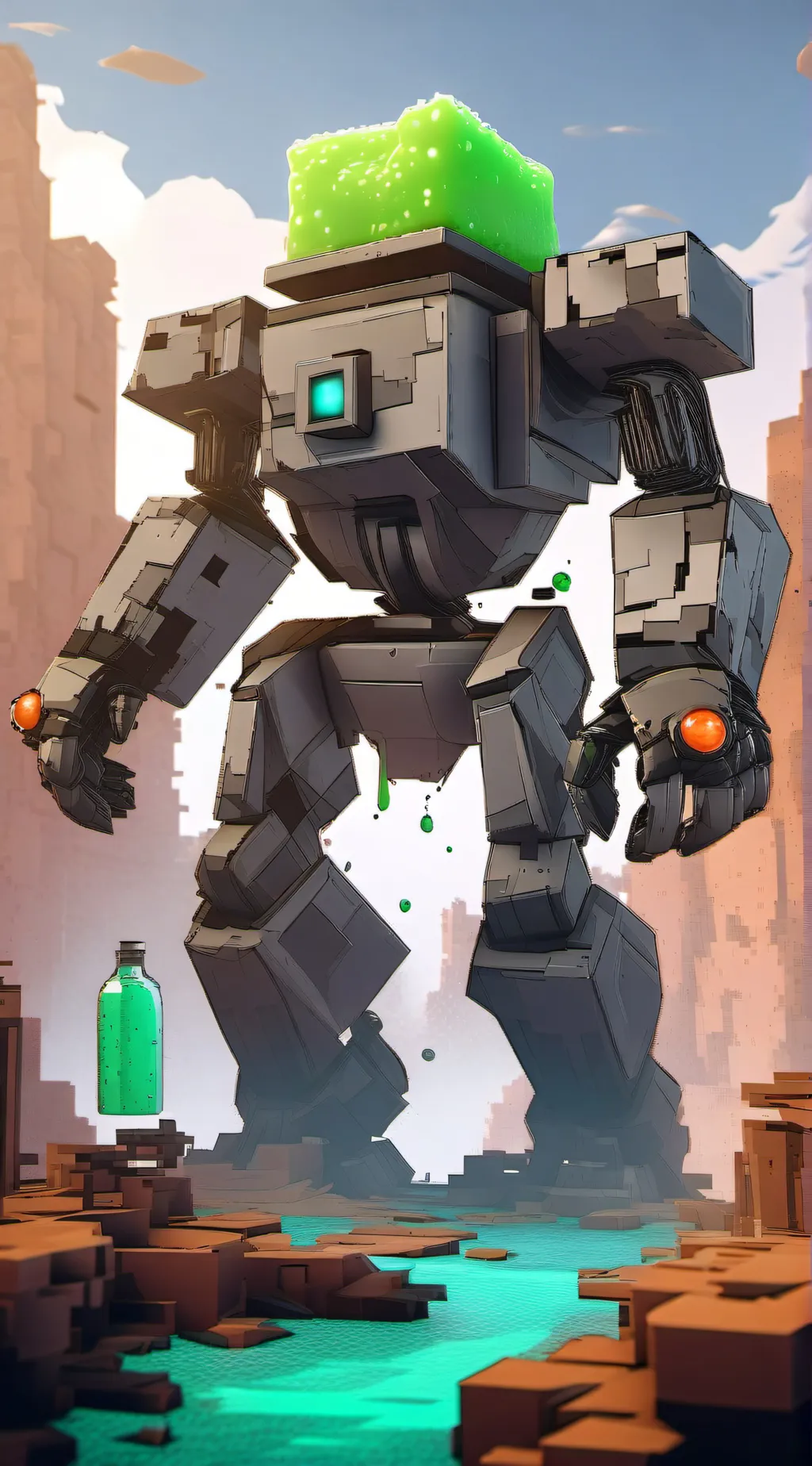 ai character: Claw robot background