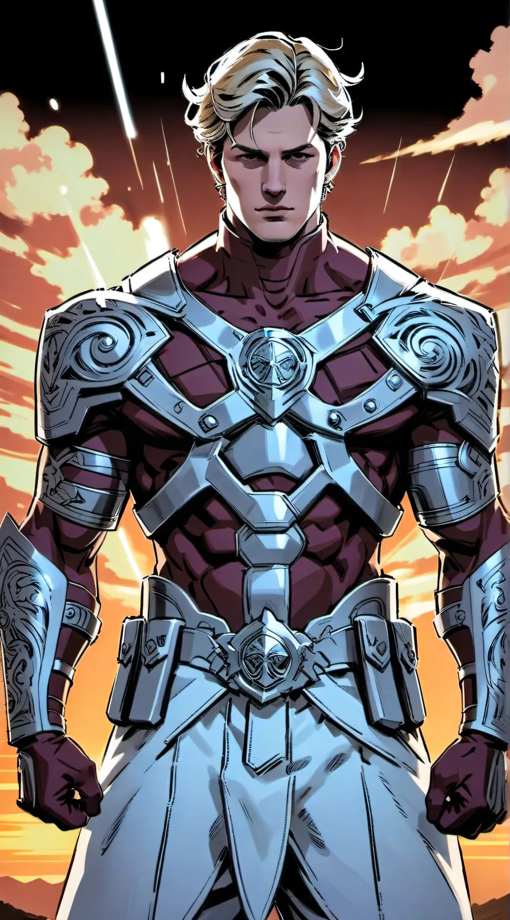 ai character: Metallic Robotic background