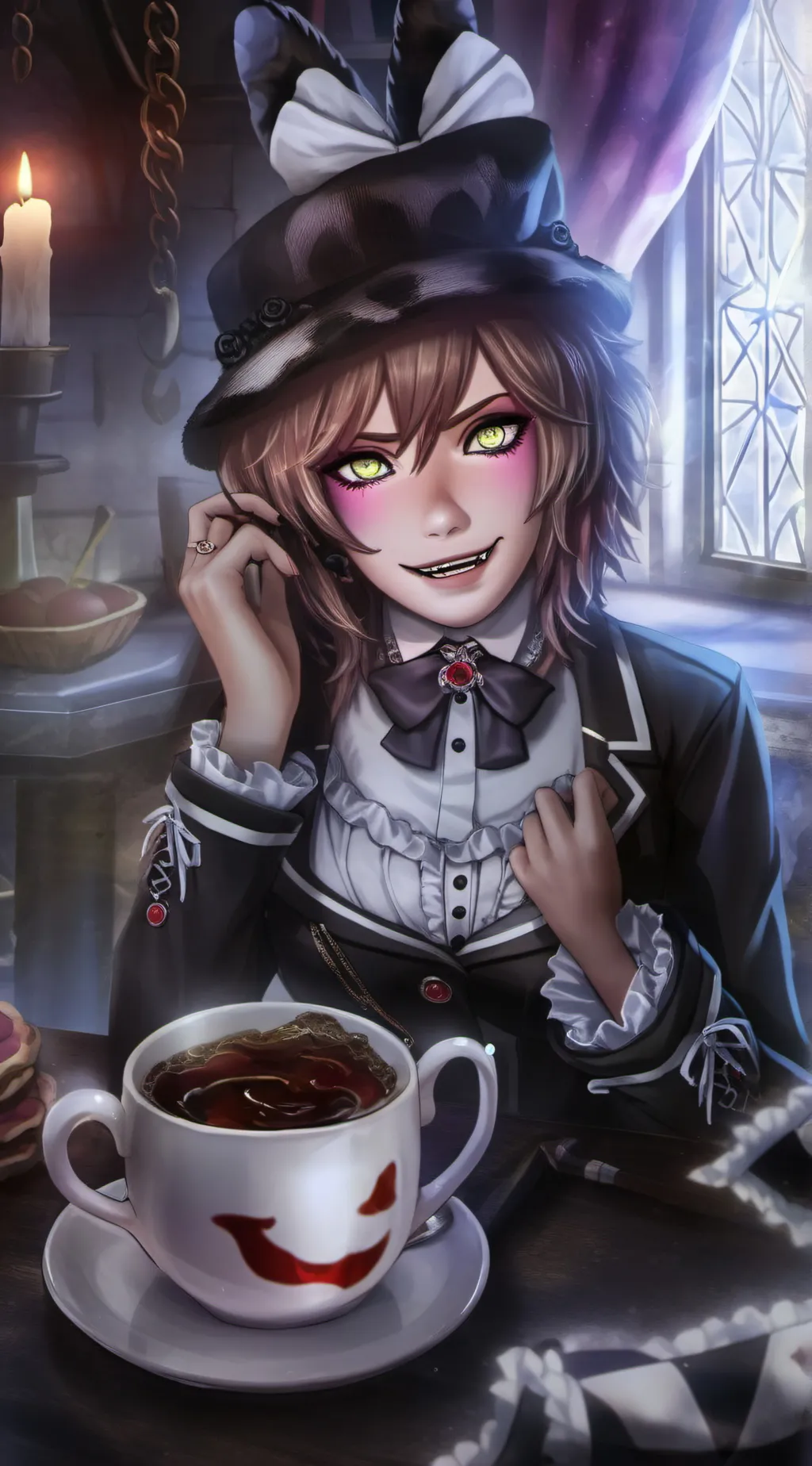 ai character: Vanny (from fnaf)  background