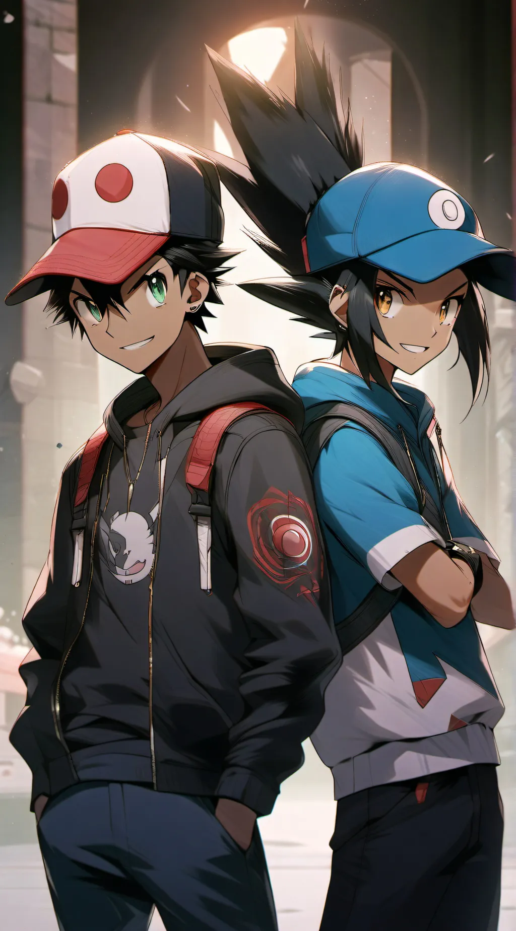 ai character: Luke and Xander background