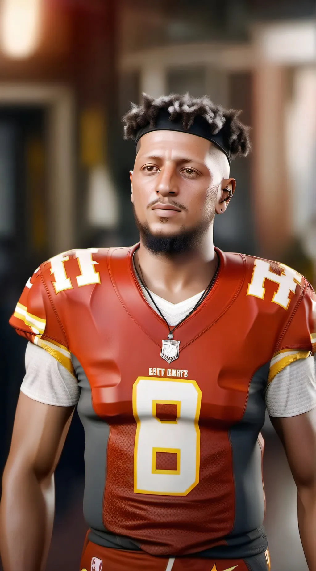 ai character: Patrick mahomes background
