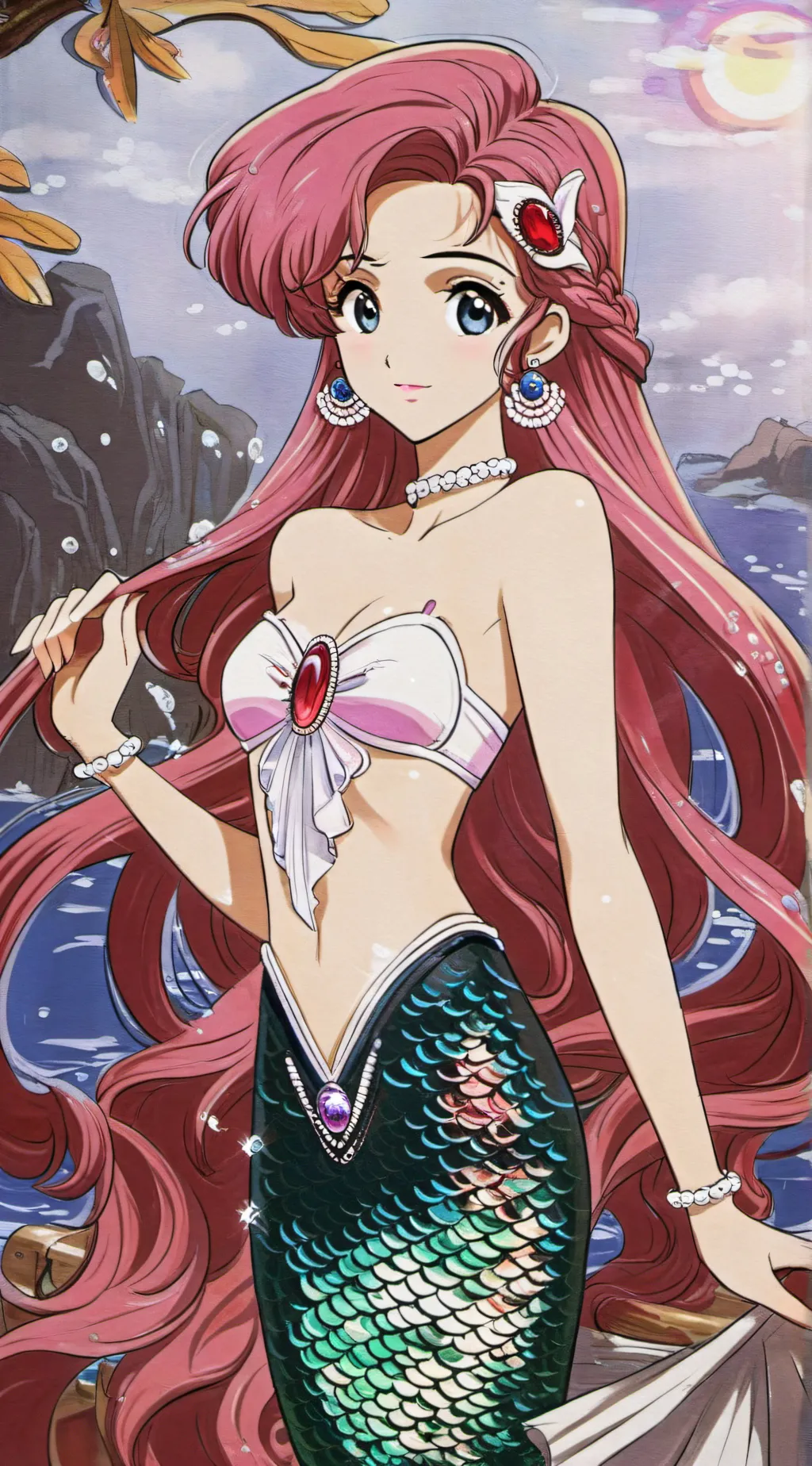ai character: Mermaid Girls background
