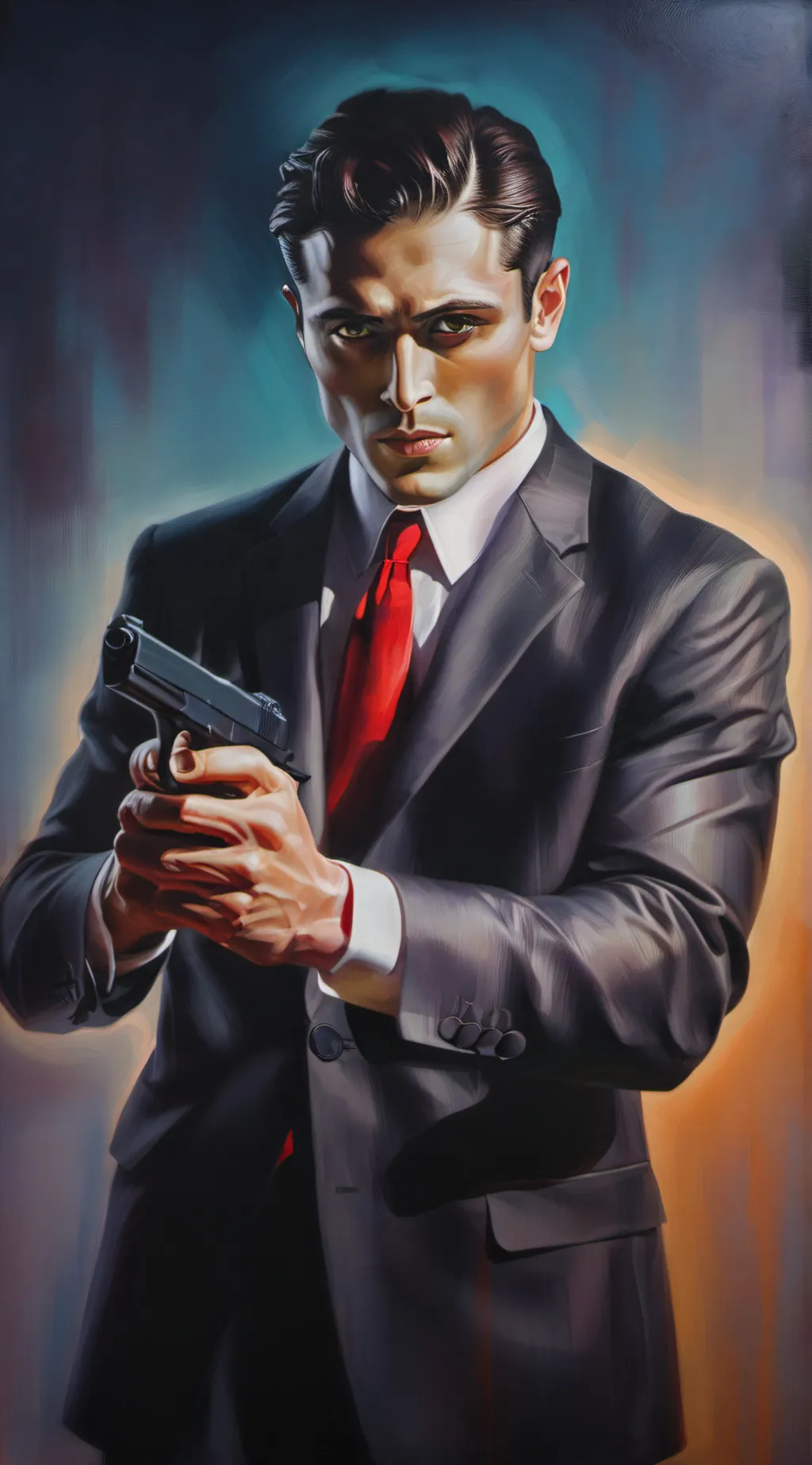 ai character: Charles morello  background