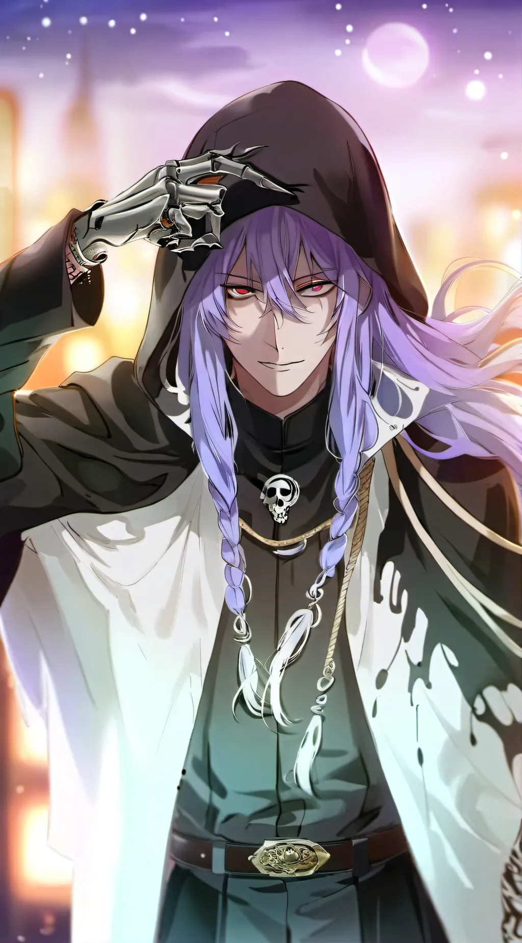 ai character: Grim background
