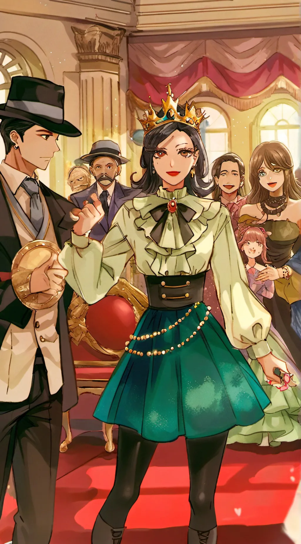 ai character: queen background