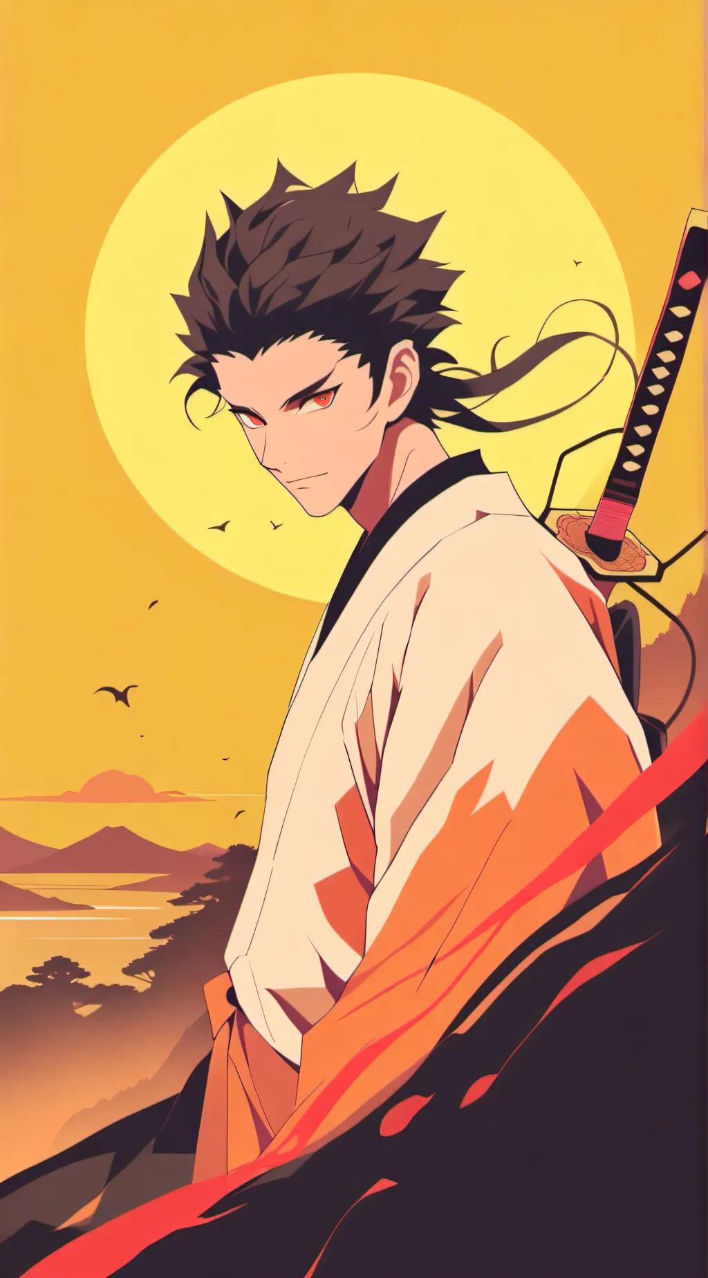 ai character: sataru gojo  background