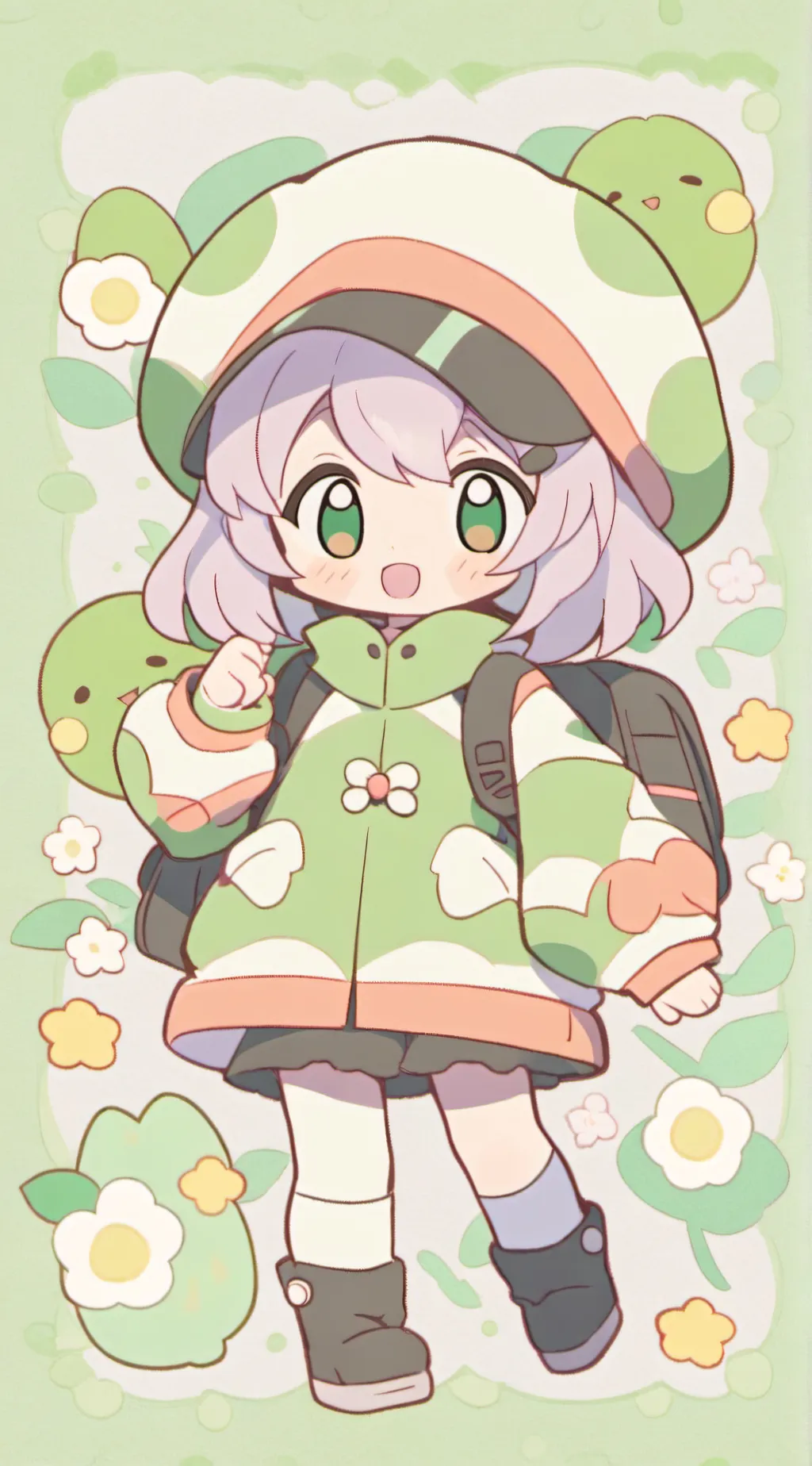 ai character: Cute pie  background