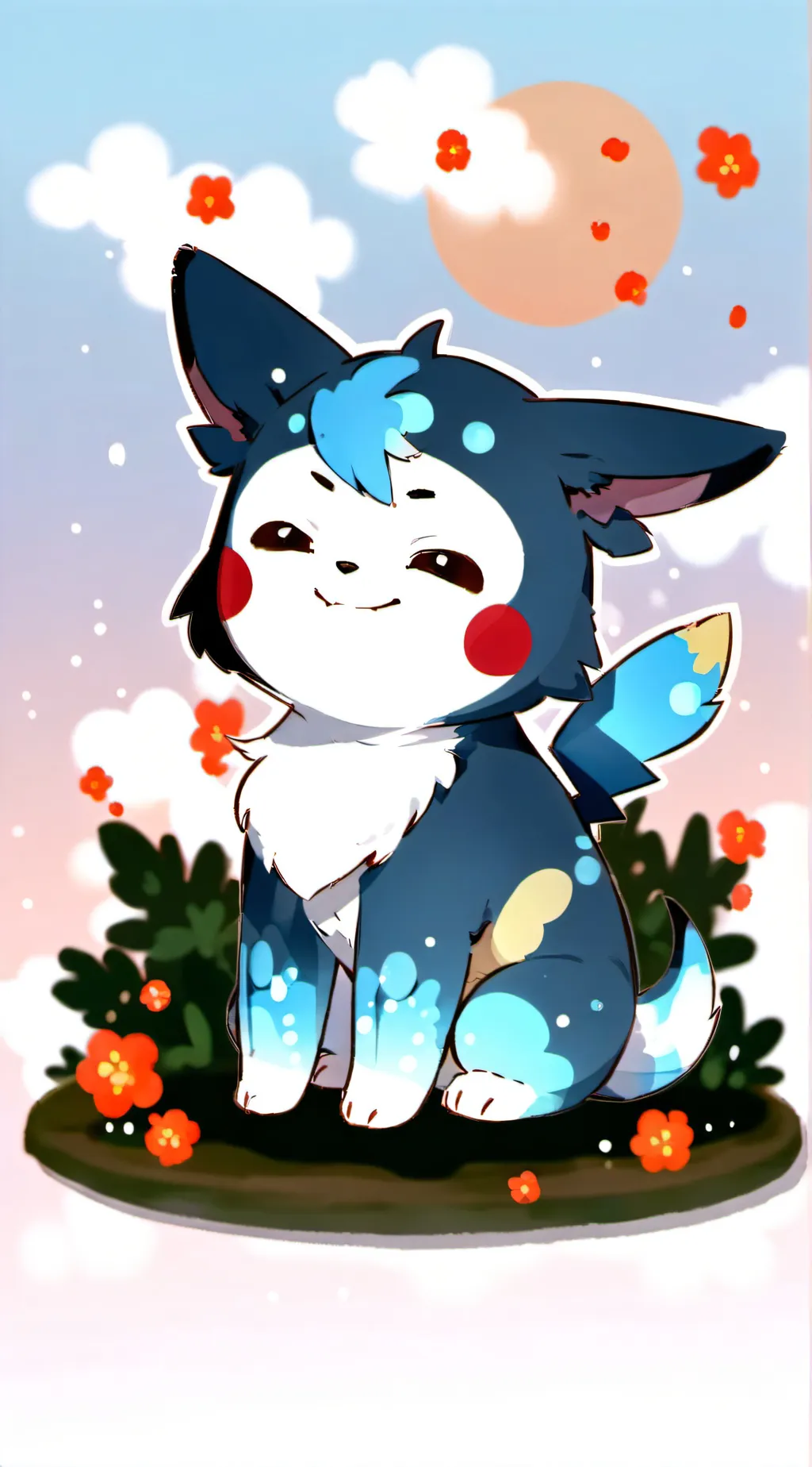 ai character: Aqua background