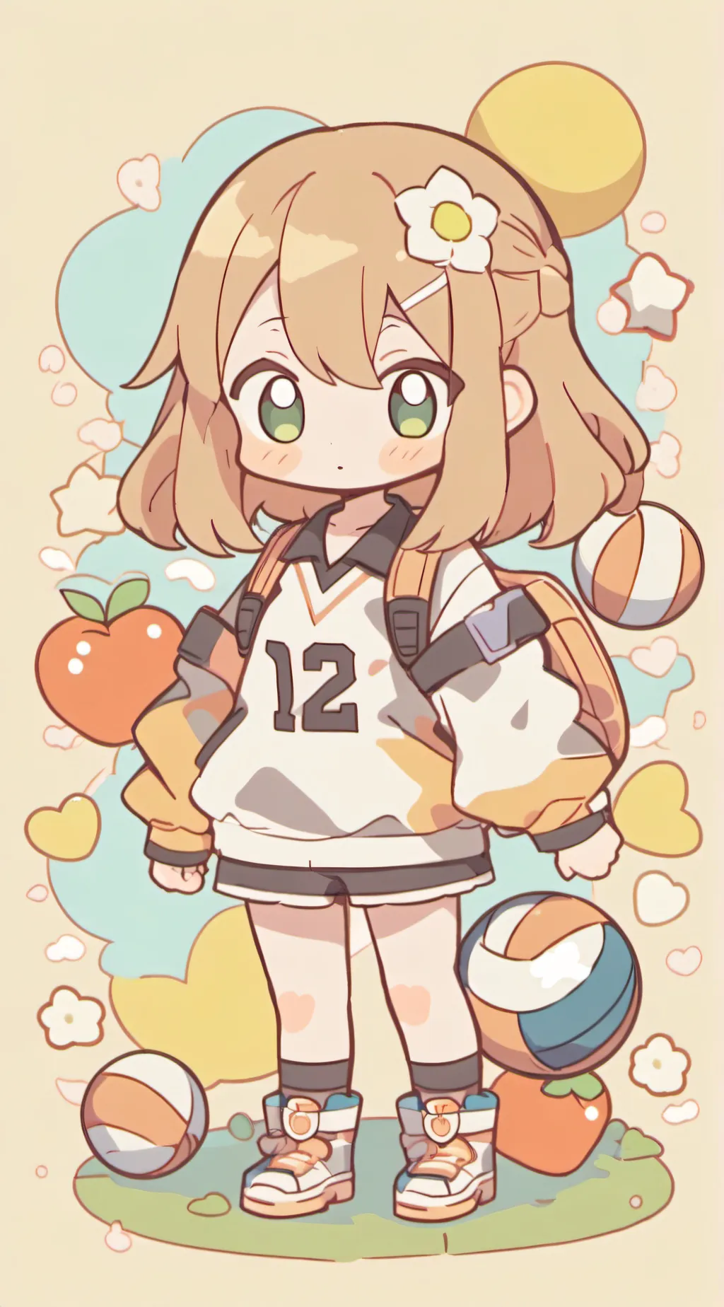 ai character: Volleyball  background