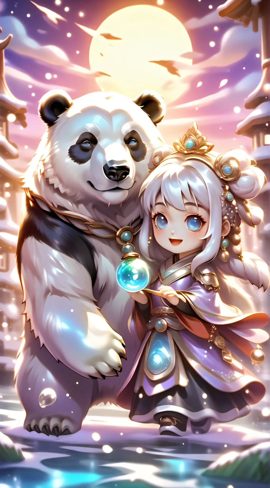 ai character: panda x oce bear background