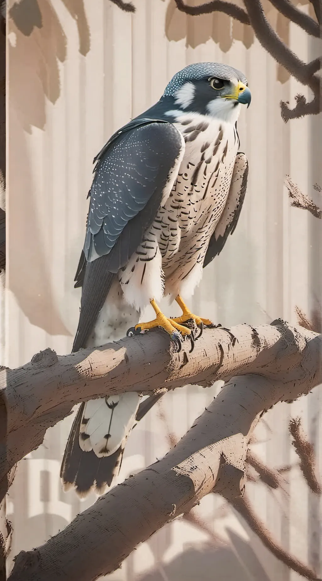 ai character: peregrine falcon background