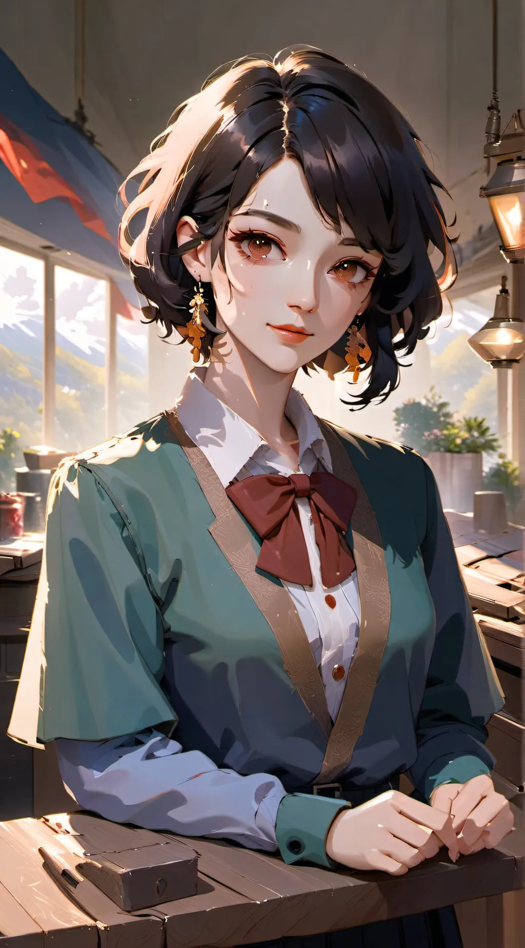 ai character: Flora background