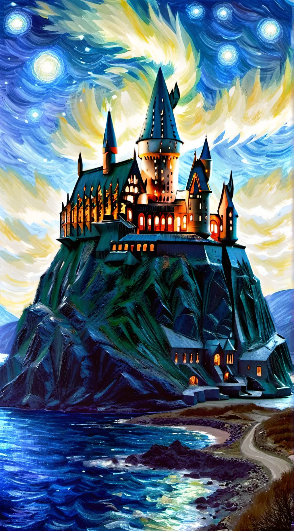 ai character: Hogwarts background
