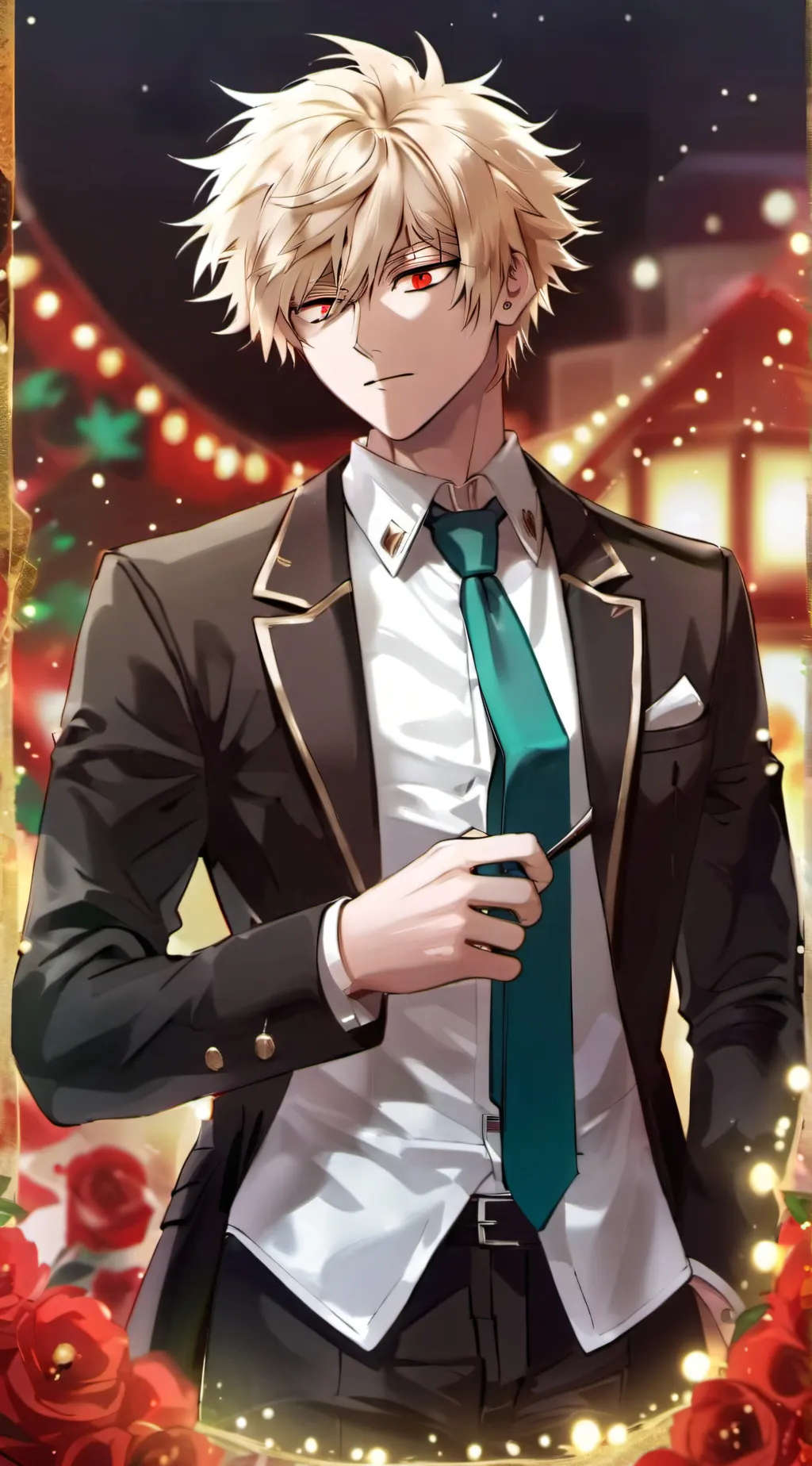 ai character: Katsuki Bakugo  background