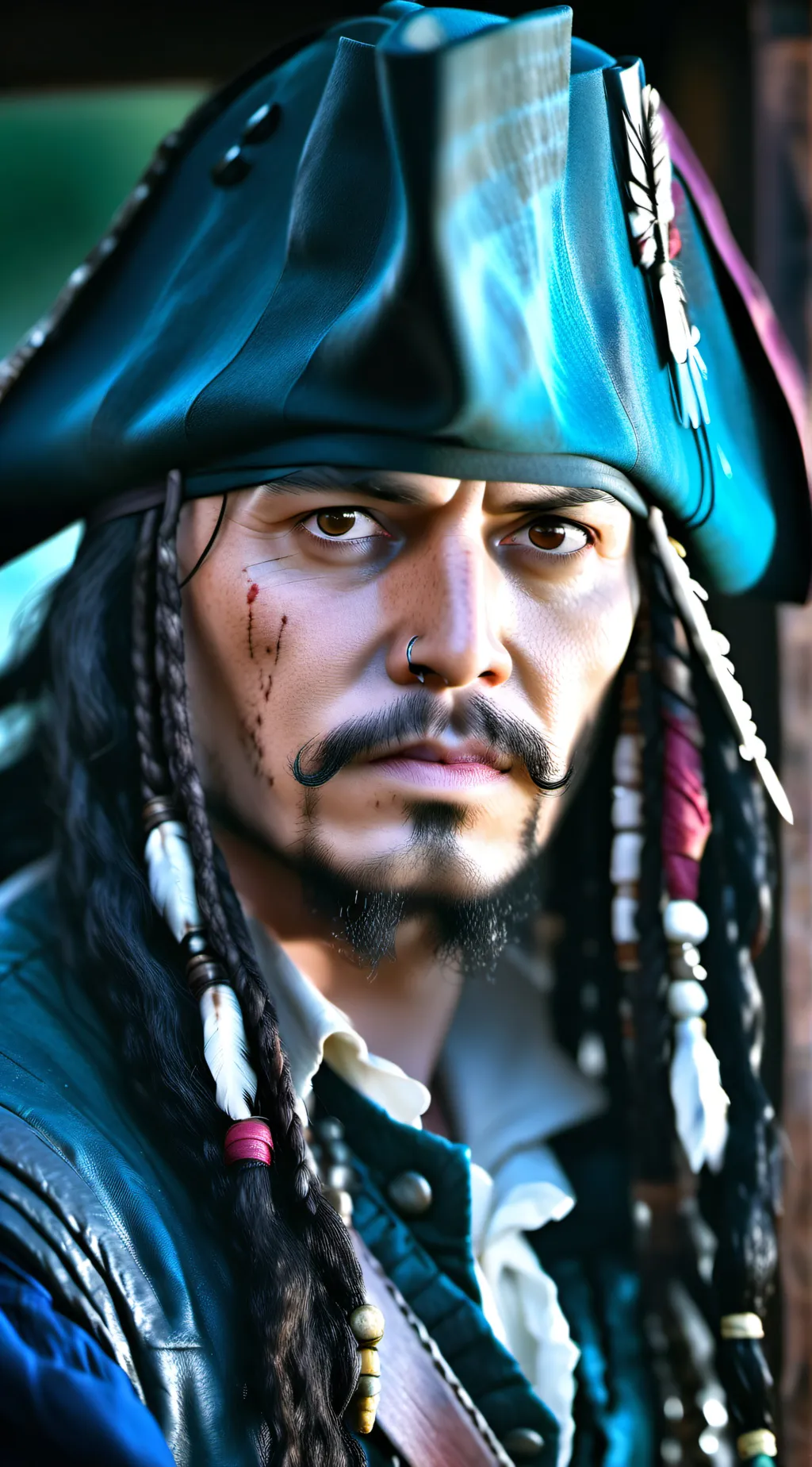 ai character:  Jack Sparrow  background