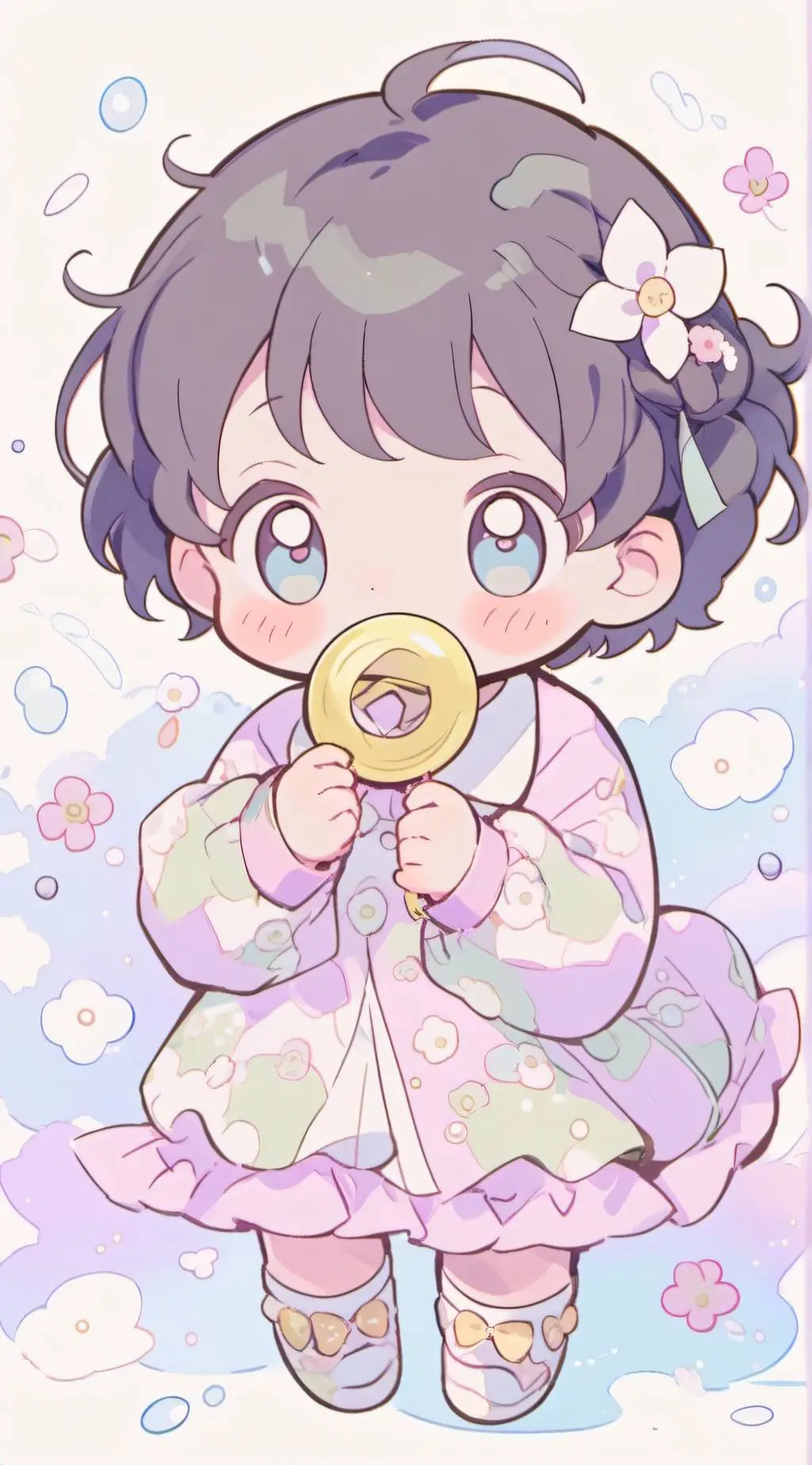 ai character: Baby Ms circle background