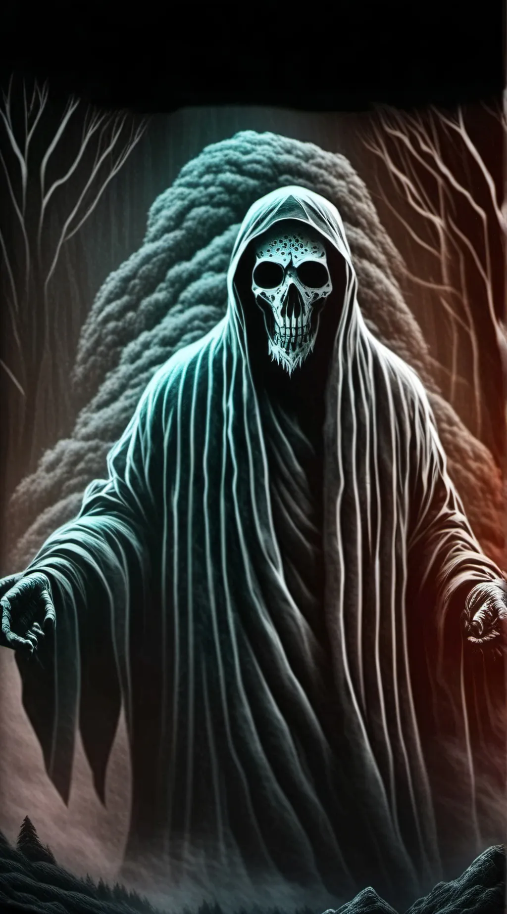 ai character: The fog of death background