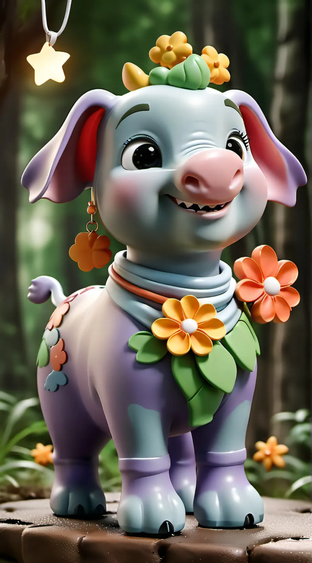 ai character: smiling critters  background