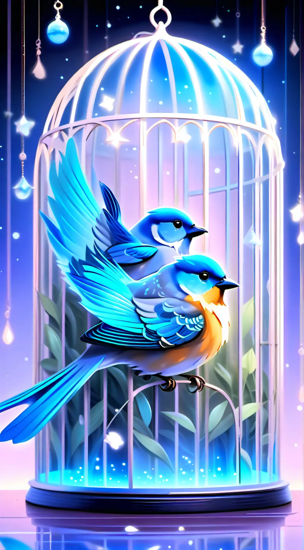 ai character: birds background