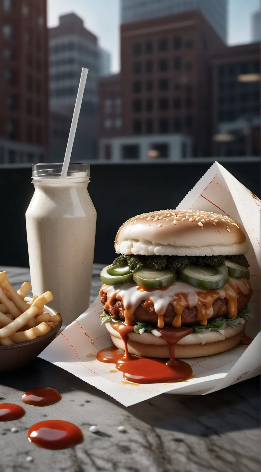 ai character: Chick-fil-A sauce! background