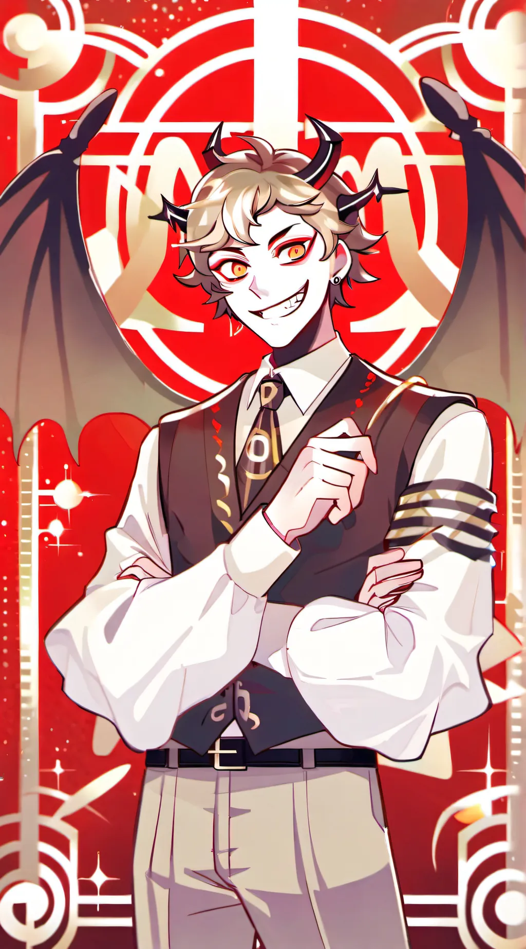 ai character: Lucifer  background