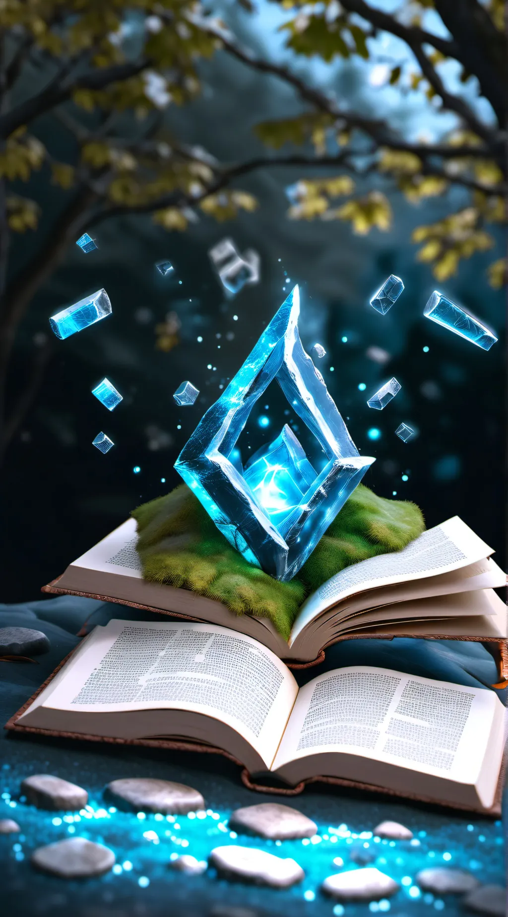 ai character: Book of fantasy  background