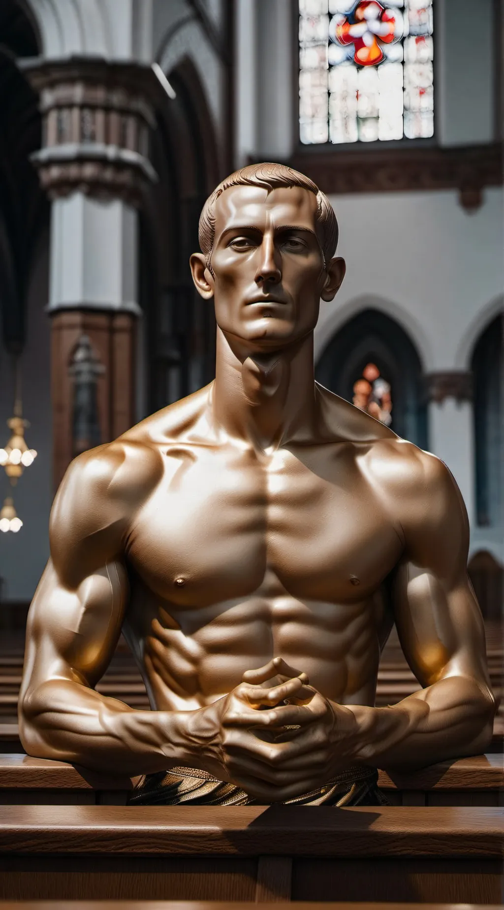 ai character: Golden Statue  background