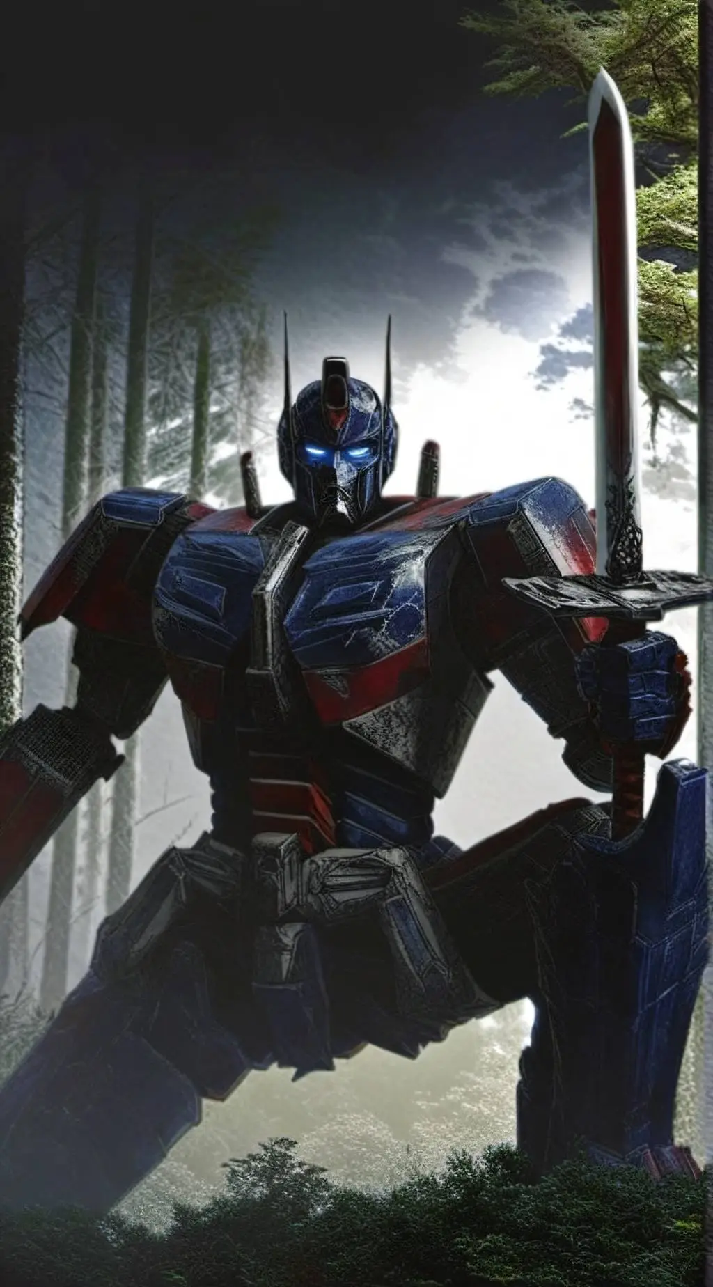 ai character: Optimus Prime  background