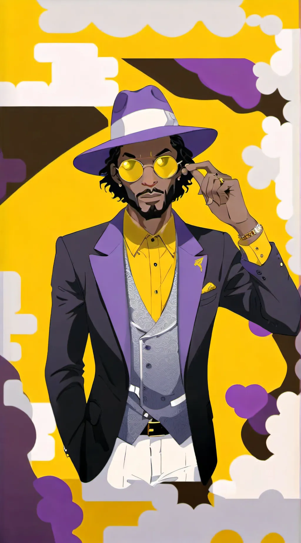 ai character: slick back background