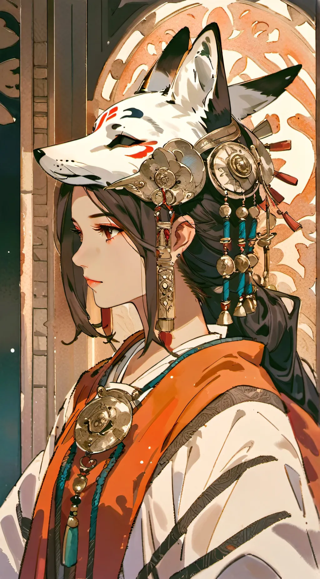 ai character: Snowy background