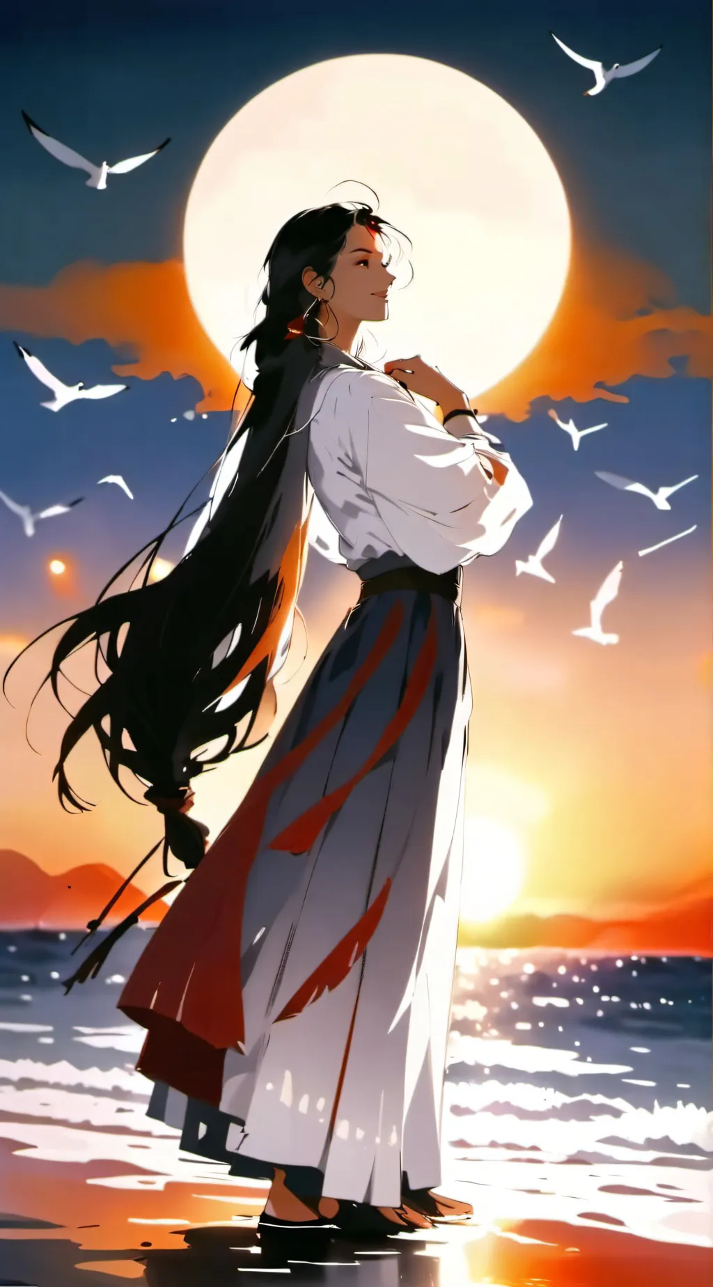ai character: Aurora background
