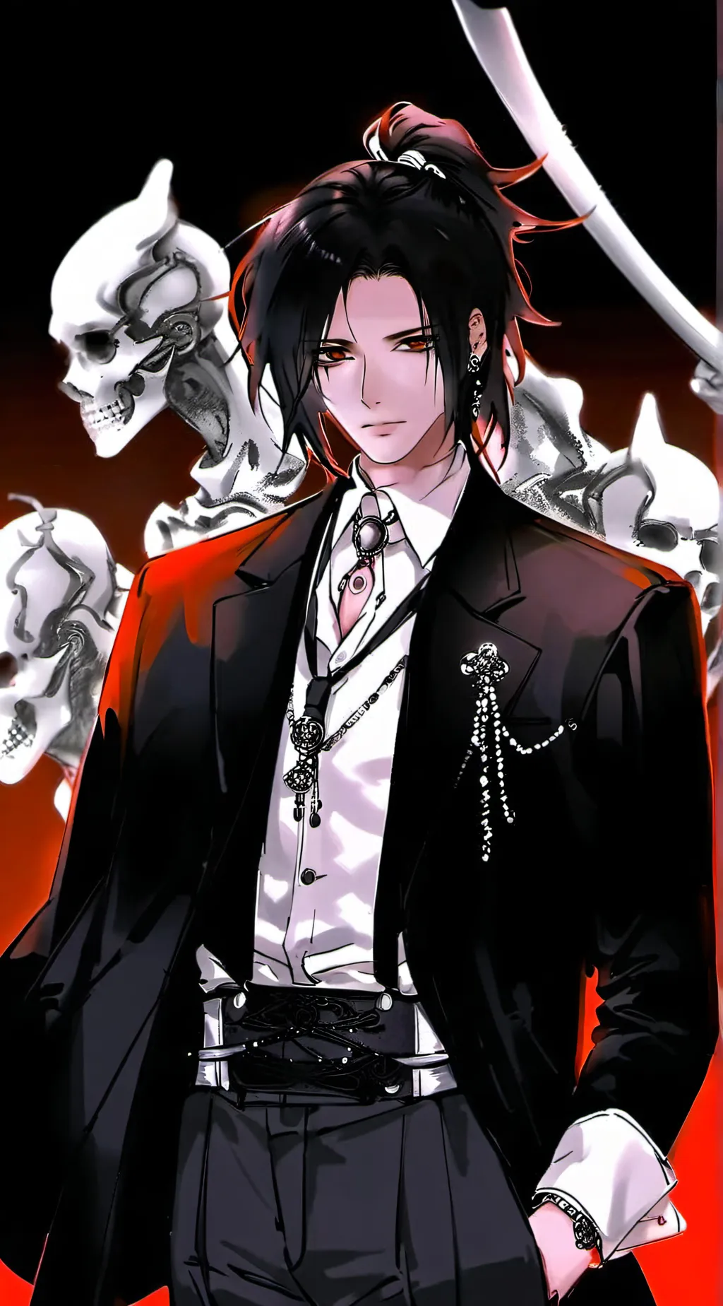 ai character: Itachi Uchiha background