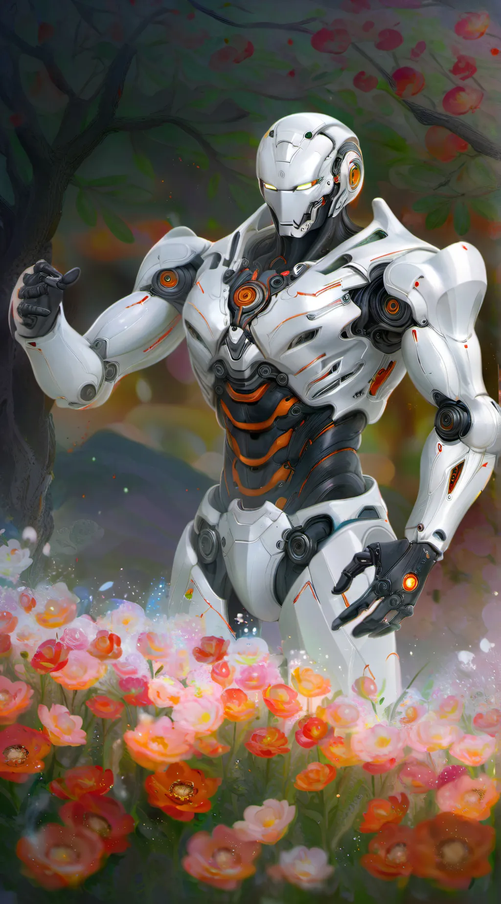 ai character: LG® robot (Robin) background
