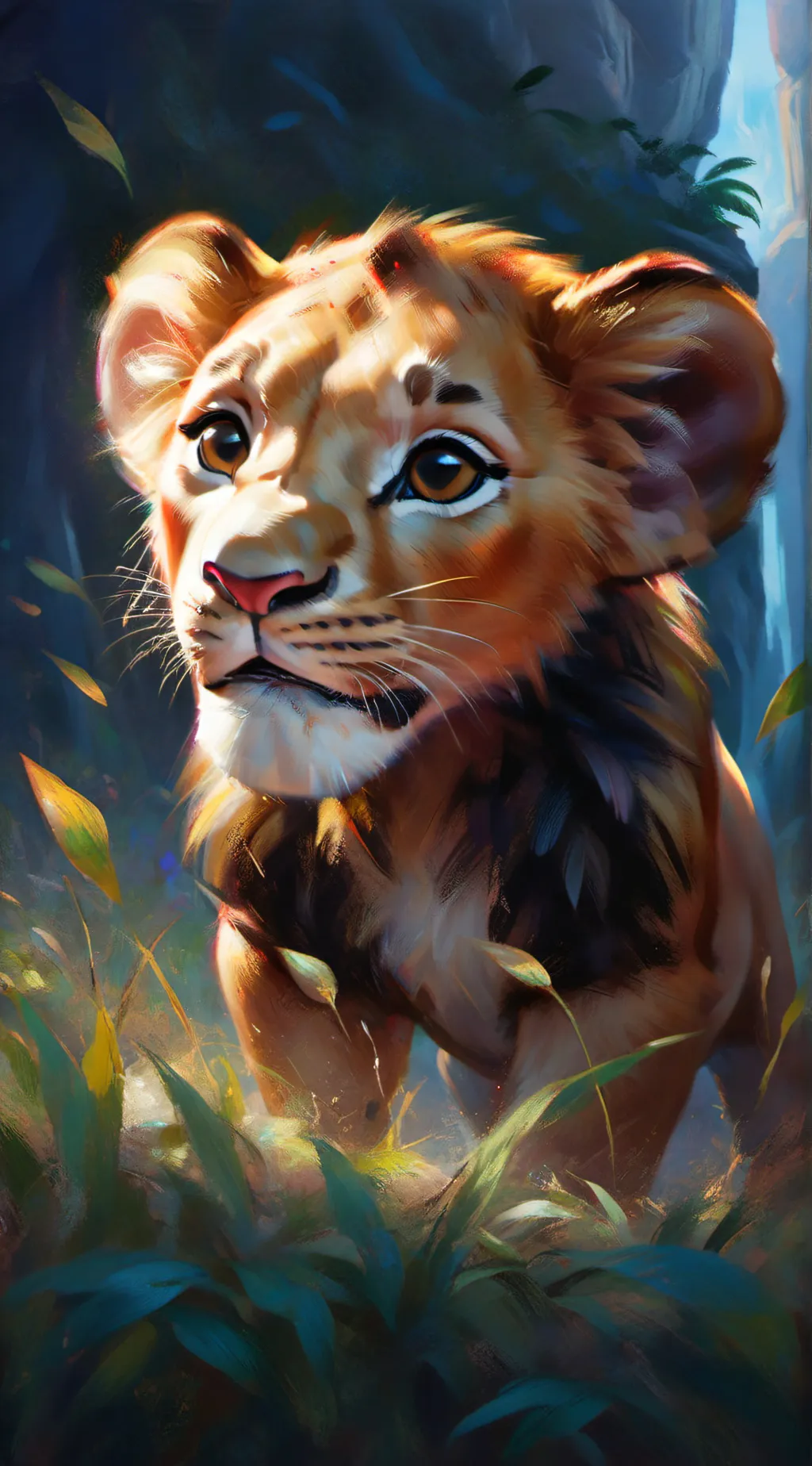 ai character: Disney's Simba  background
