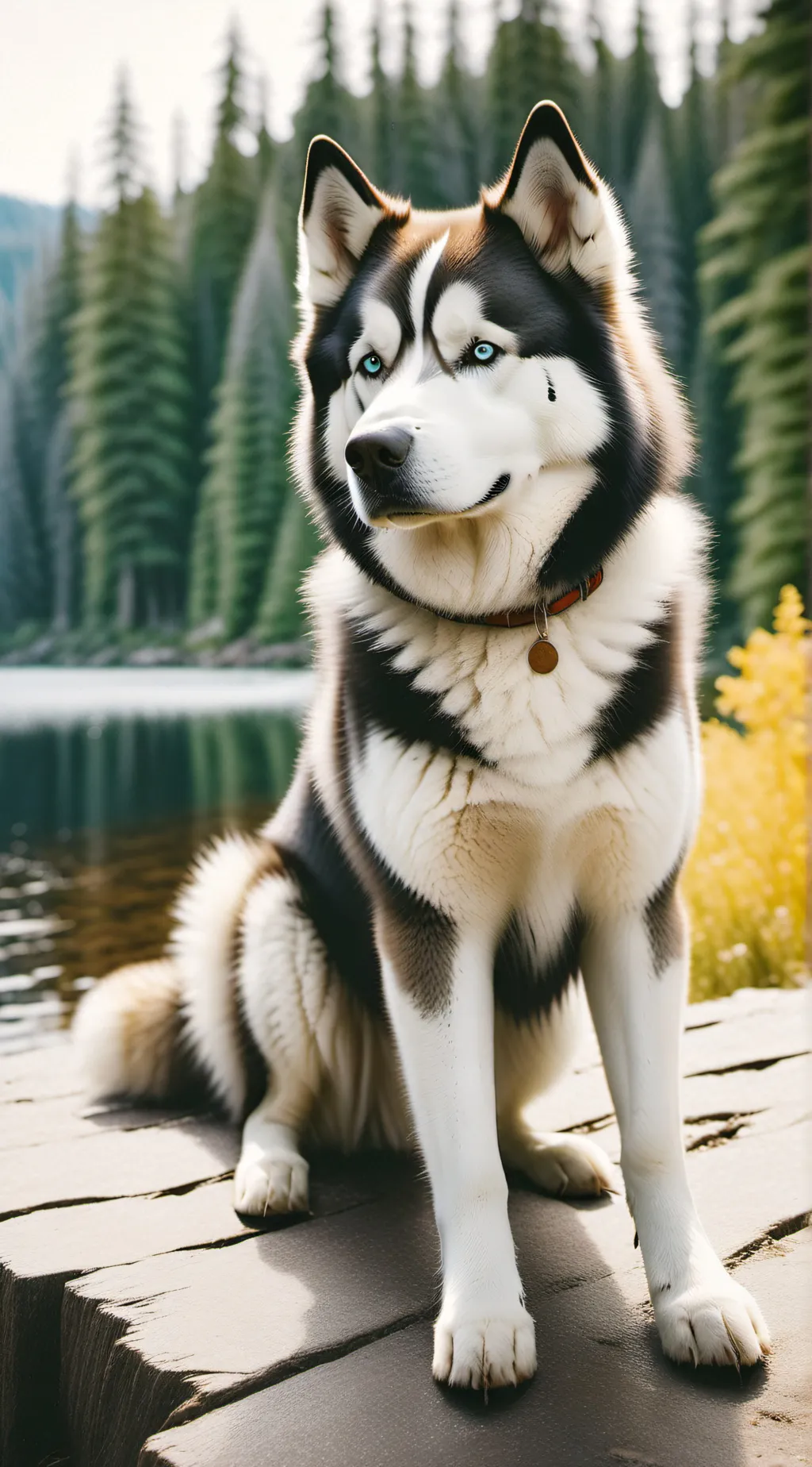 ai character: smiley background
