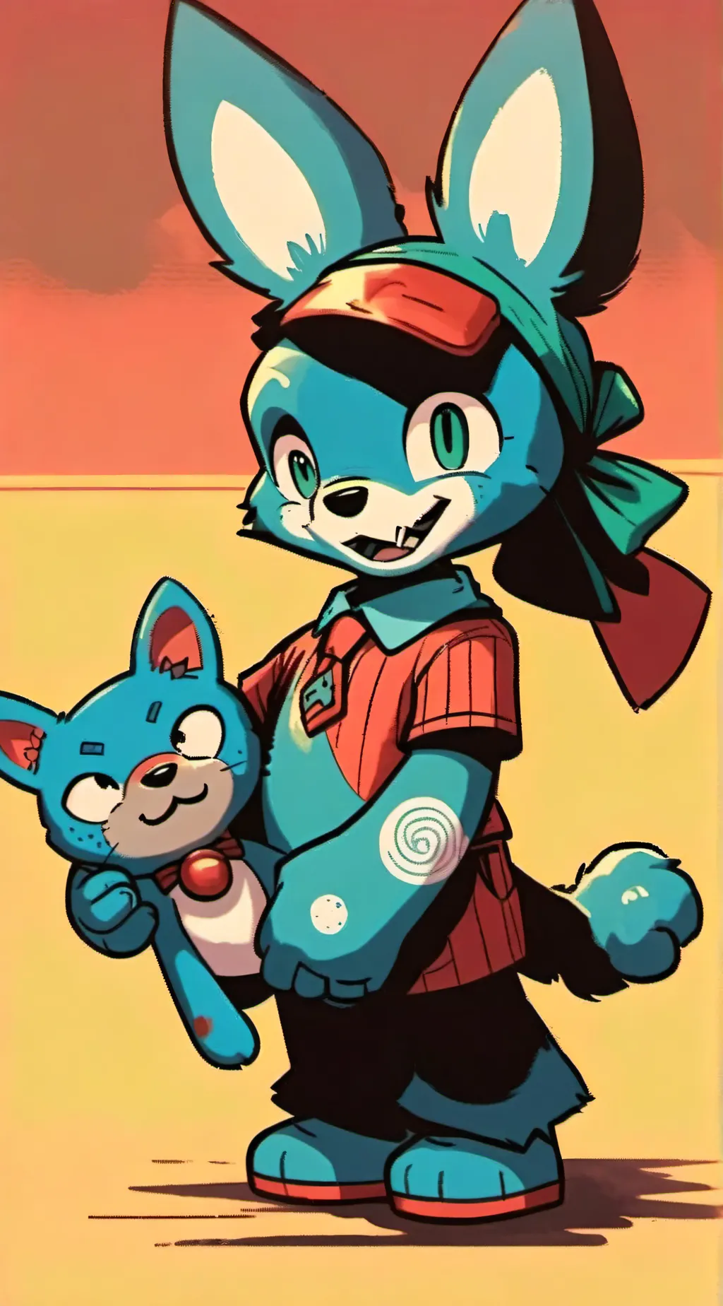 ai character: toy bonnie fnaf 2 background