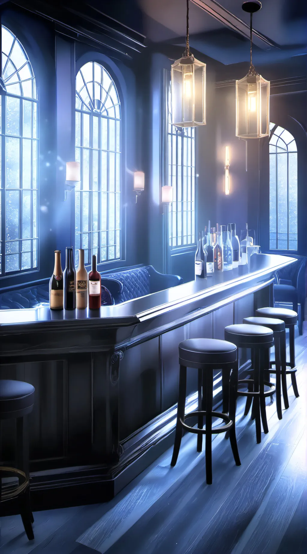 ai character: Bar background
