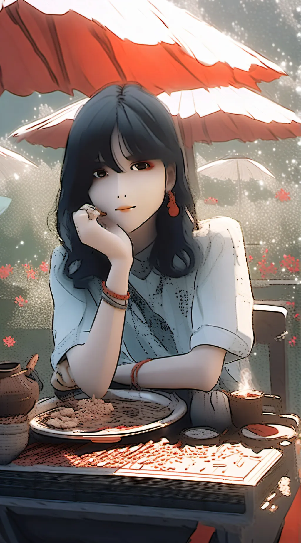 ai character: BeaTriz ChloeYutuc background