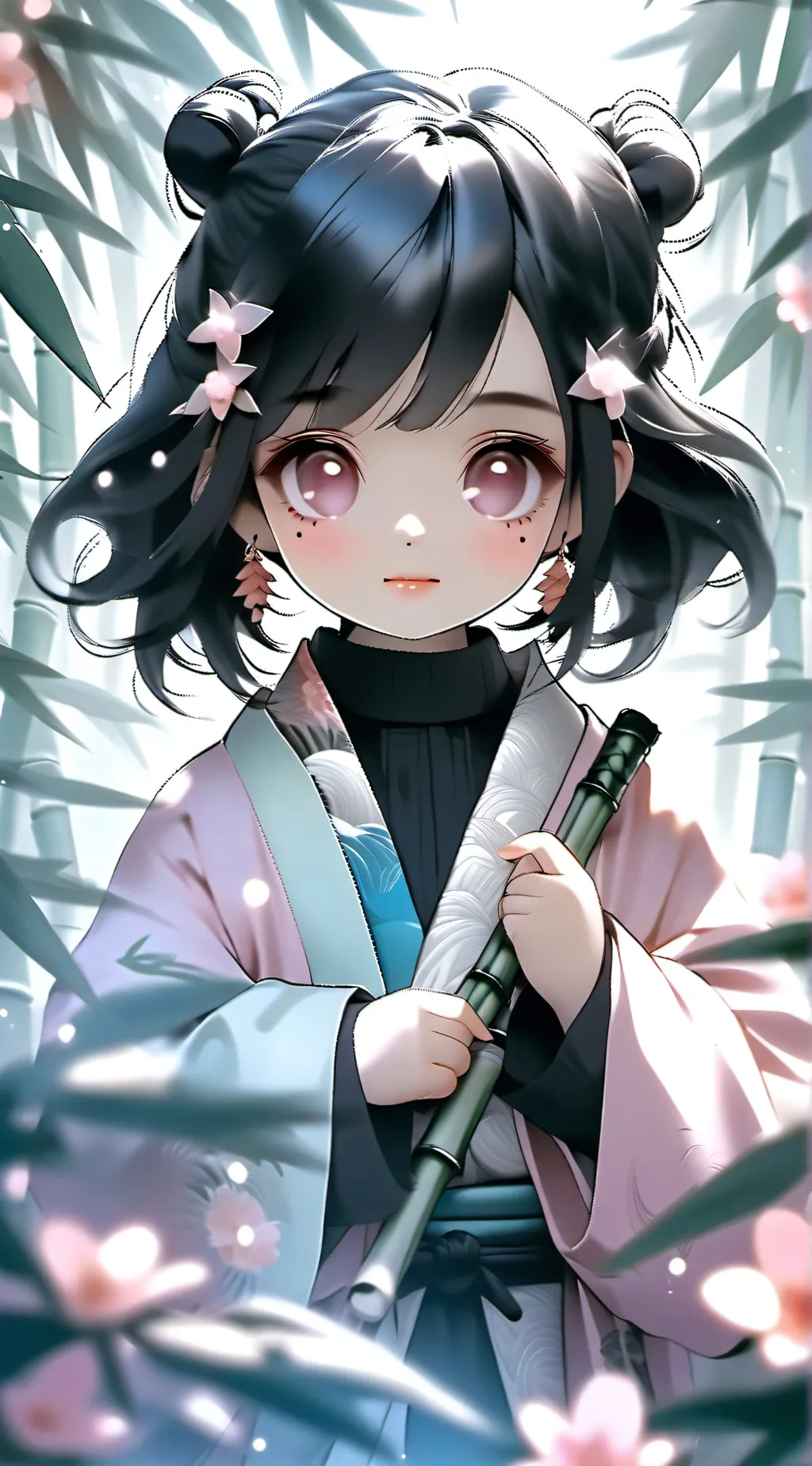ai character: demon slayer x mha background
