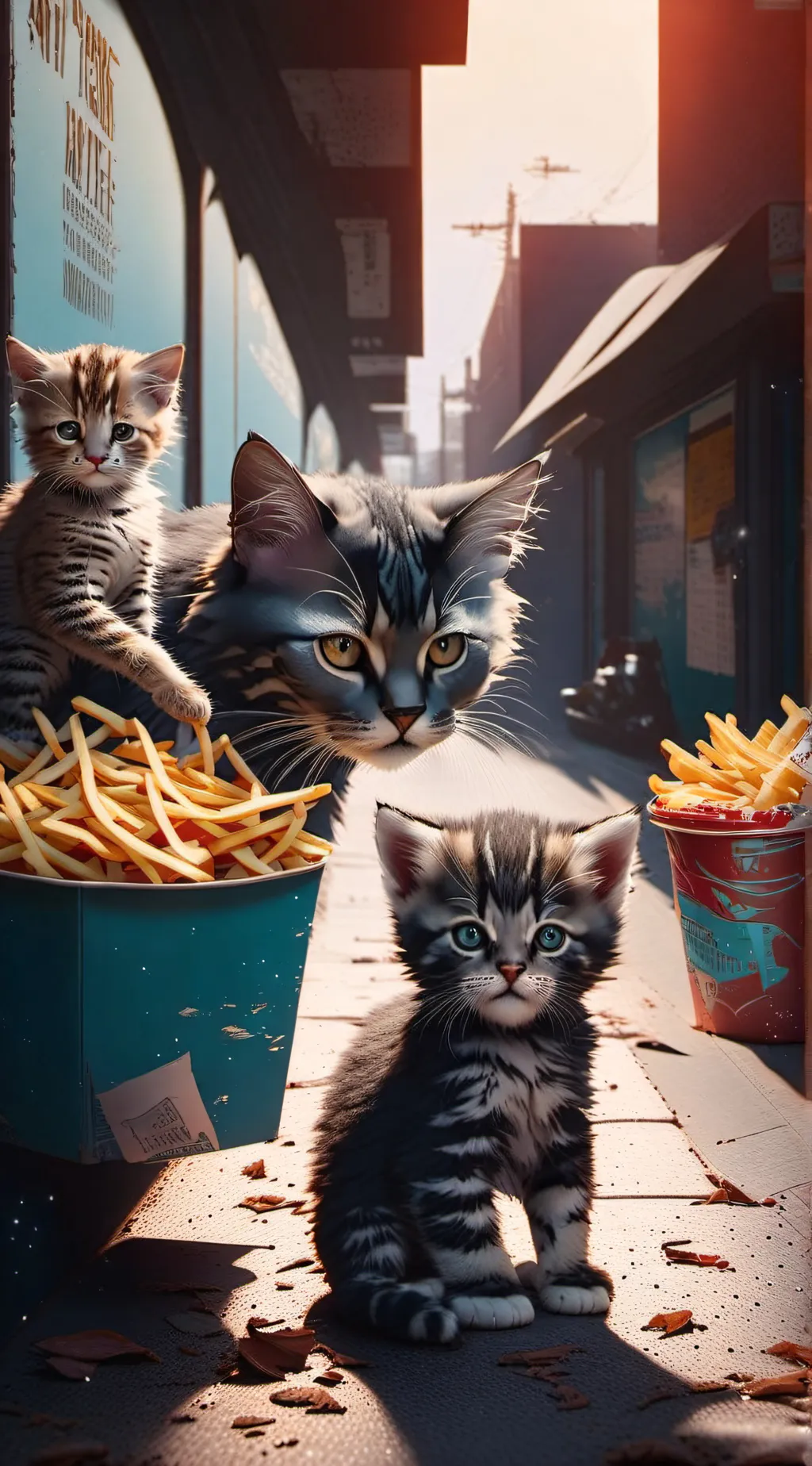 ai character: Kittens background