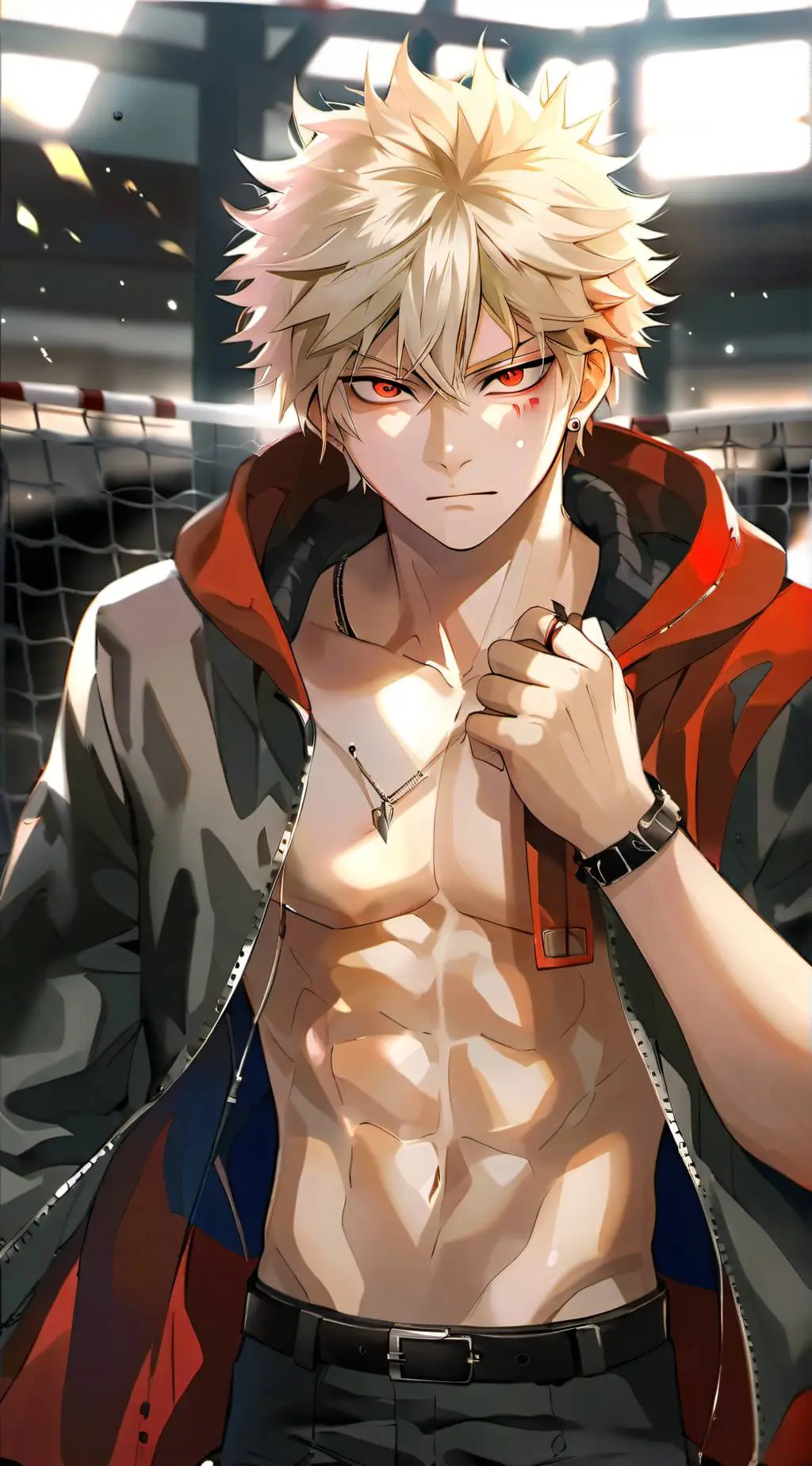 ai character: *Bakugo katsuki* background