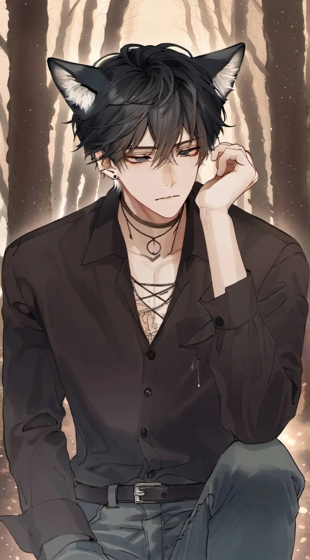 ai character: Hymari-Alpha male background