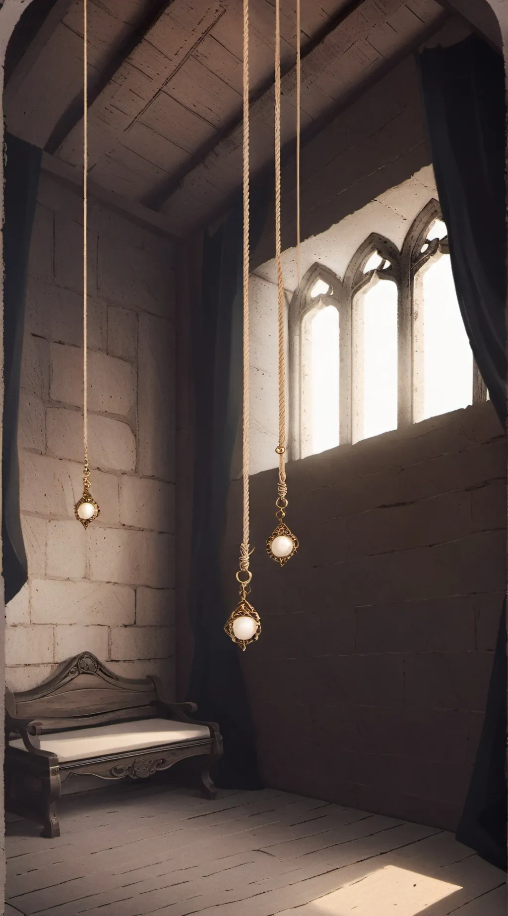 ai character: 3 golden ropes background