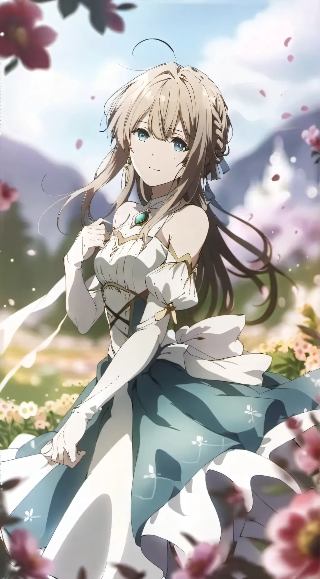 ai character: Mha prom  background