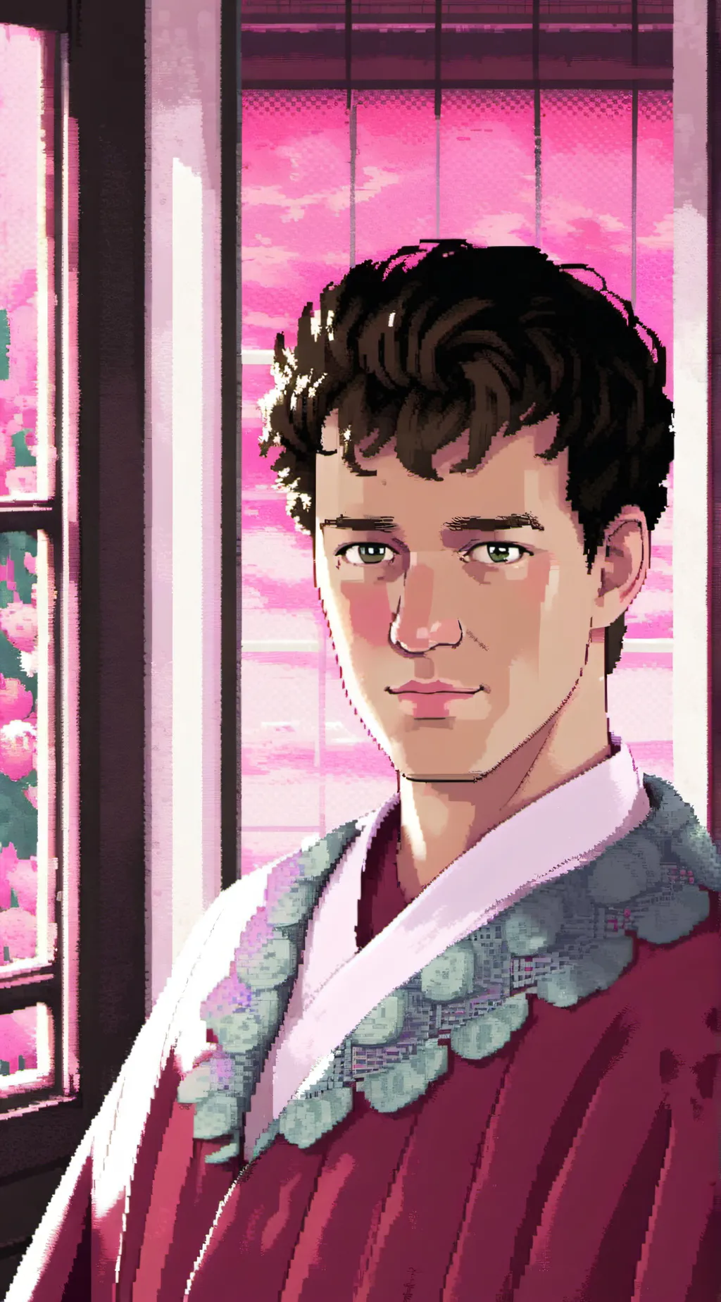 ai character: hello I'm Tom Hank background