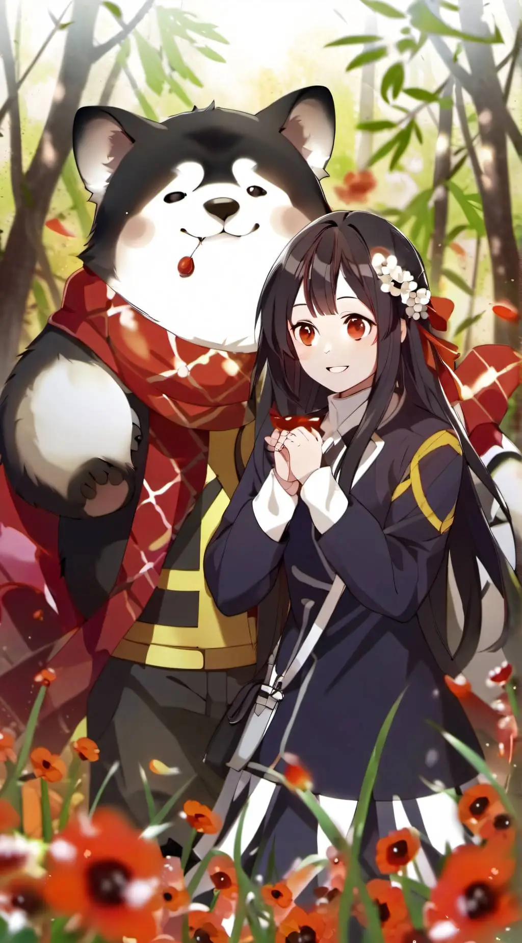ai character: Smiling Critter background
