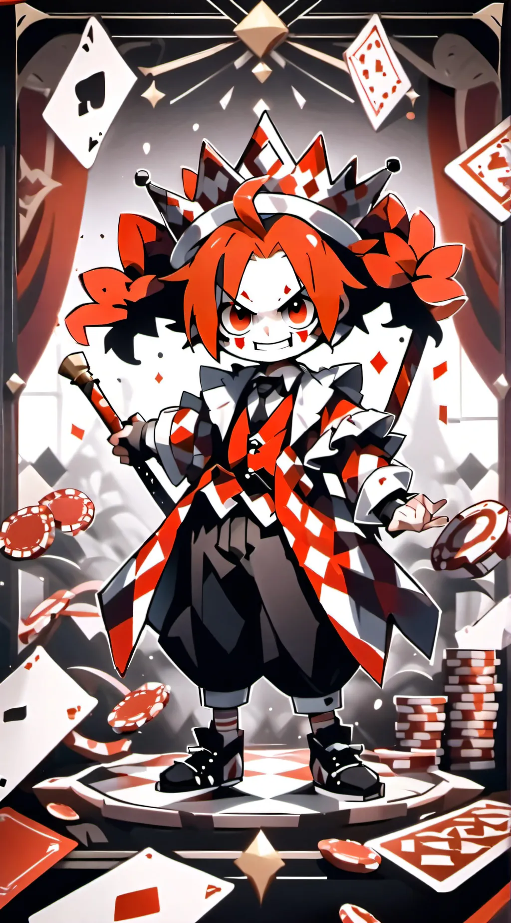 ai character: Clown pierce background
