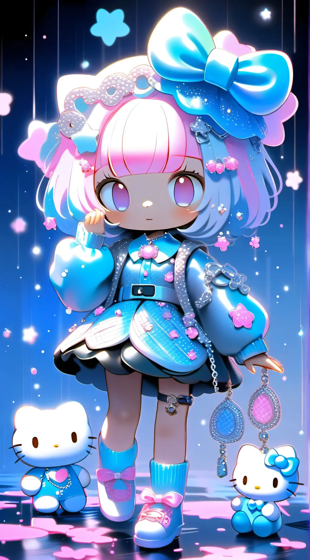 ai character: ❤️Hello kitty❤️ background