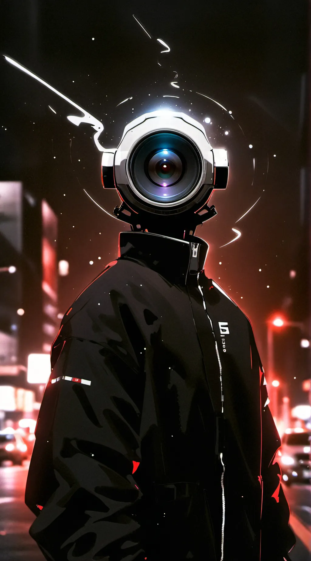 ai character: camerawoman  background